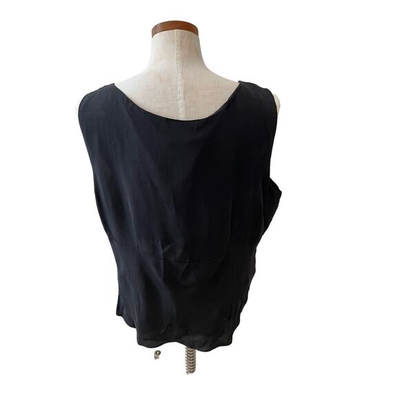 Talbots Black Silk Sleeveless Top 18 - Picture 4 of 5